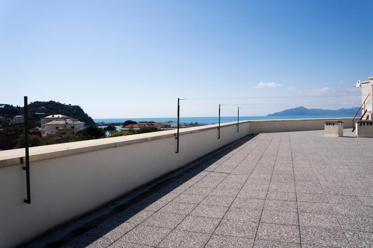 025 - Casa Panoramica In Centro, 90Metri Spiaggia Vista Mare Con Terrazzo Vista Portofino Sestri Levante Buitenkant foto